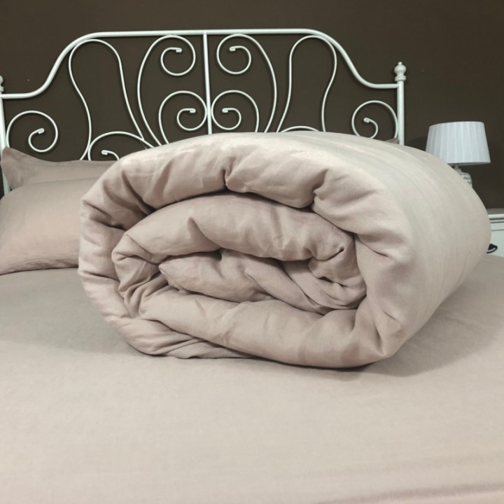 Duvet Cover Linen Atlanta Rolled up Rose