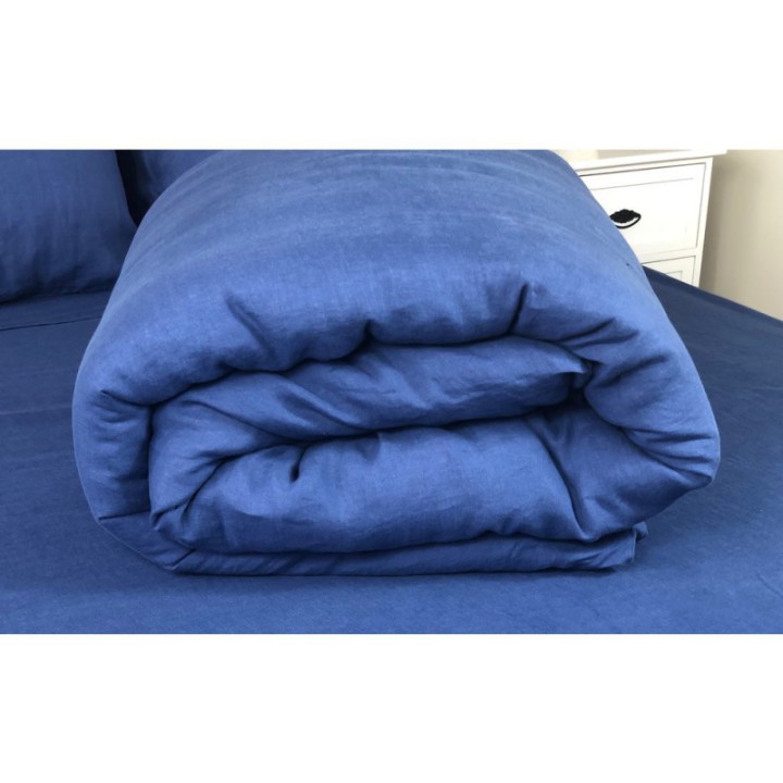 Duvet Cover Linen Atlanta Blue
