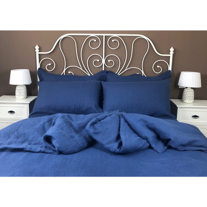 Duvet Cover Linen Atlanta Blue