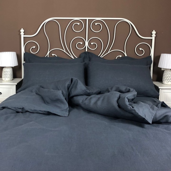 Duvet Cover Linen Atlanta Charcoal