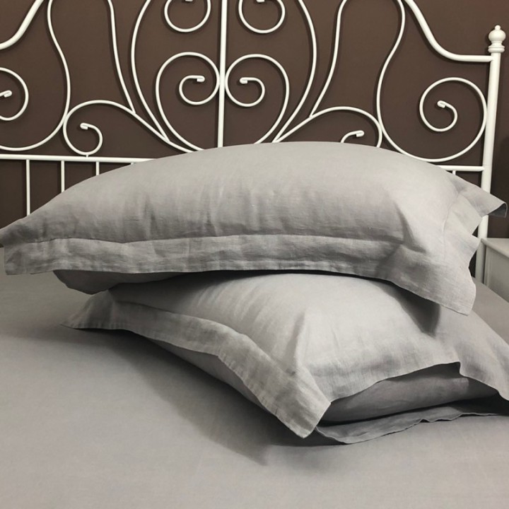 Pillowcase Oxford Linen Atlanta Grey