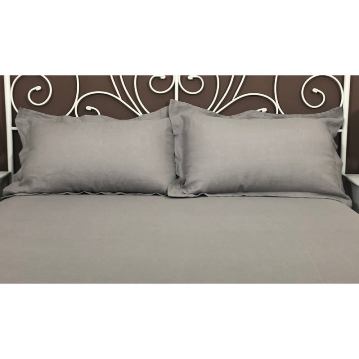 Pillowcase Oxford Linen Atlanta Grey
