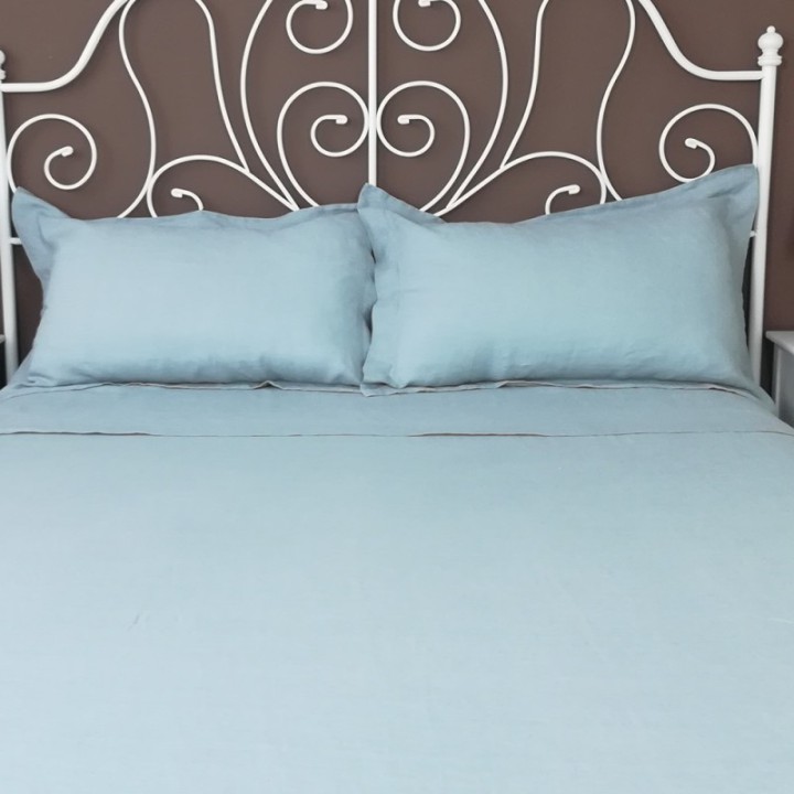 Bed View Pillowcase Oxford Linen Atlanta Slate