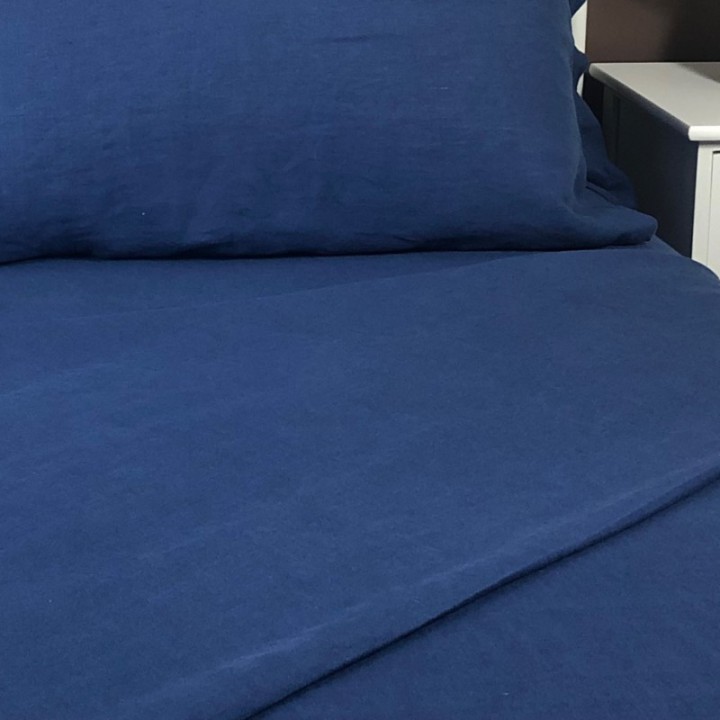Flat Sheet Linen Atlanta Blue