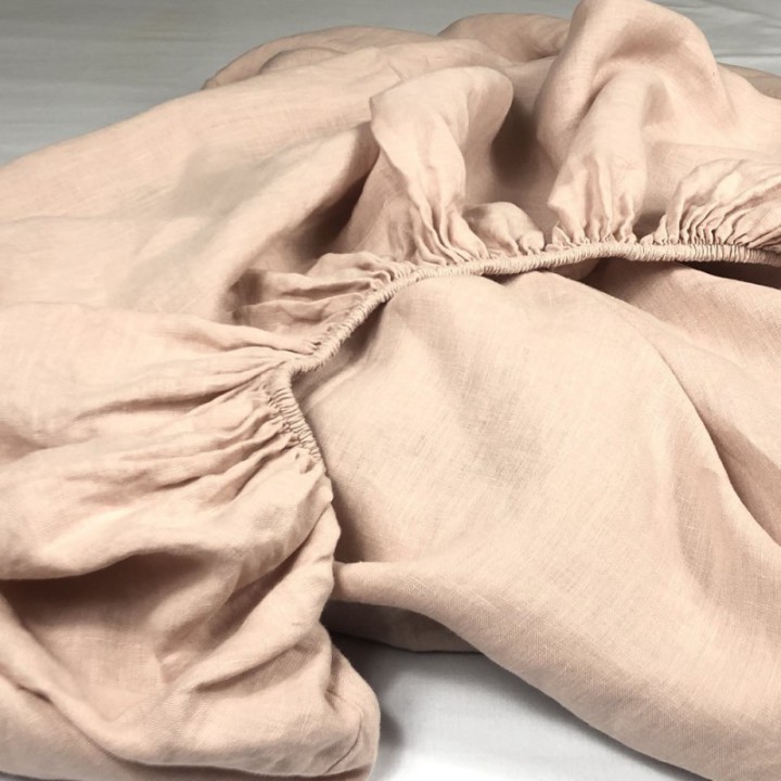 Fitted Sheet Linen Atlanta Rosé