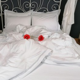 Duvet Cover Egyptian Cotton 200 Thread Count Percale Porto red flower