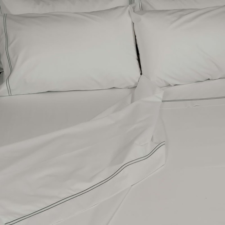 Percale Duvet Cover Egyptian Cotton 200 Thread Count Porto folded back